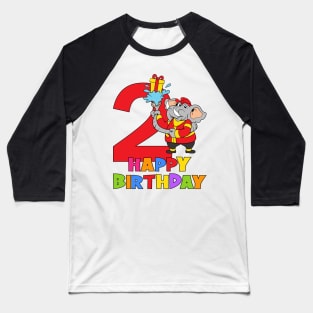 2nd Birthday Party 2 Year Old 2 Years Baseball T-Shirt